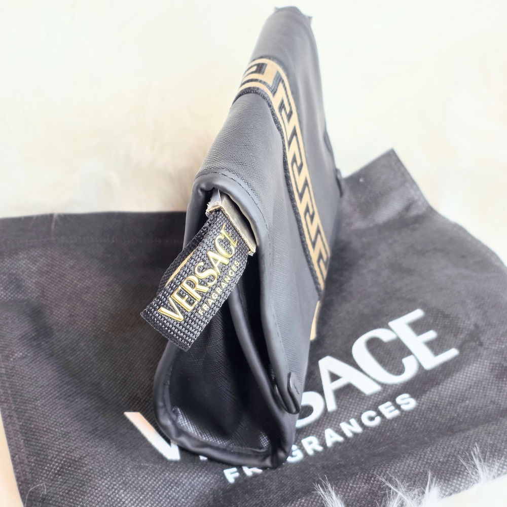 Versace Fragrance Clutch/Pouch/Makeup Bag New with Plastic on Hardware Dustbag - Picture 9 of 10